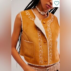FREE PEOPLE Travelers Suede Vest, SMALL NWT